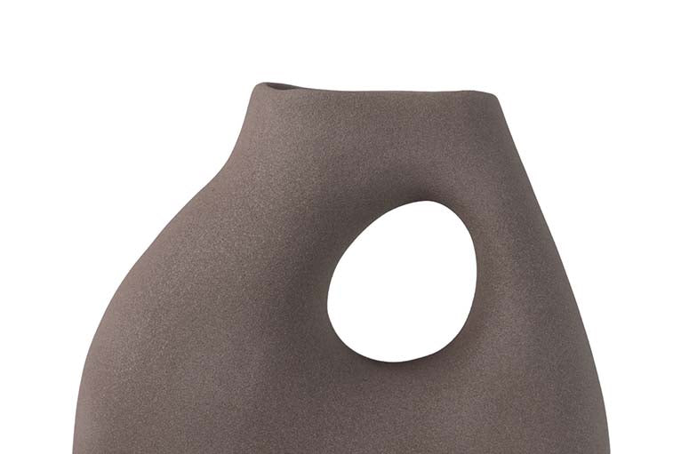 JARRON CERAMICA GRIS TERRACOTA 25x12x30 CM