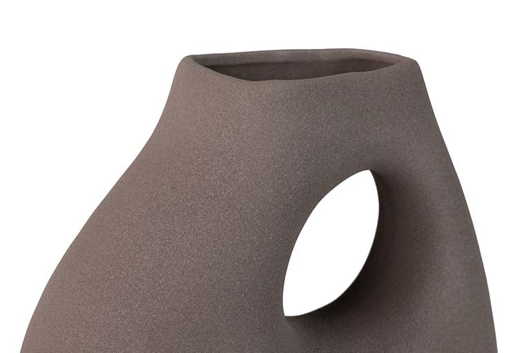 JARRON CERAMICA GRIS TERRACOTA 25x12x30 CM