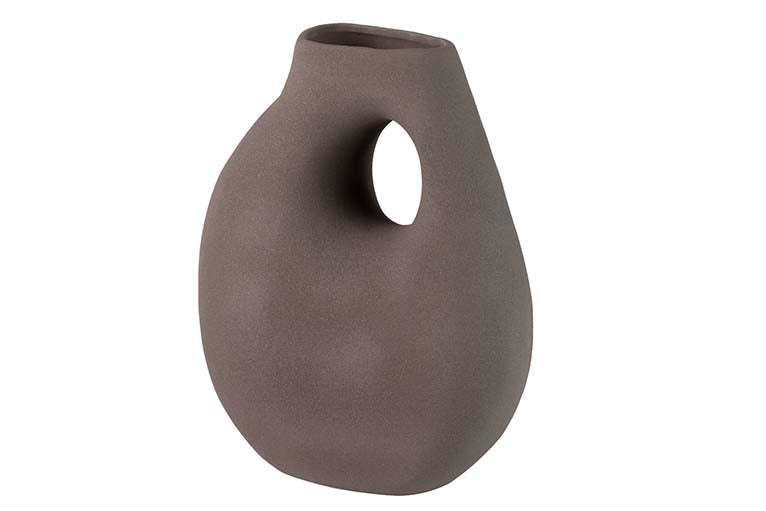 JARRON CERAMICA GRIS TERRACOTA 25x12x30 CM