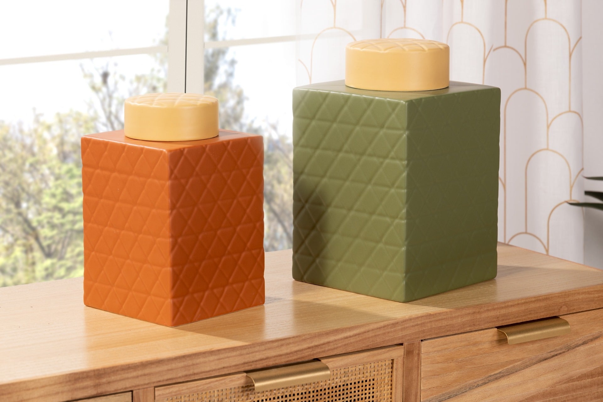 TIBOR CERAMICA NARANJA MATE 16x16x26 CM