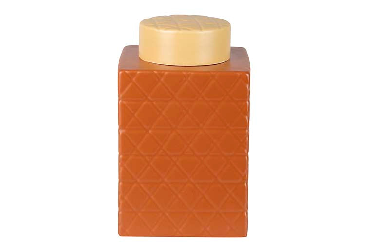 TIBOR CERÂMICA LARANJA FOSCO 16x16x26 CM