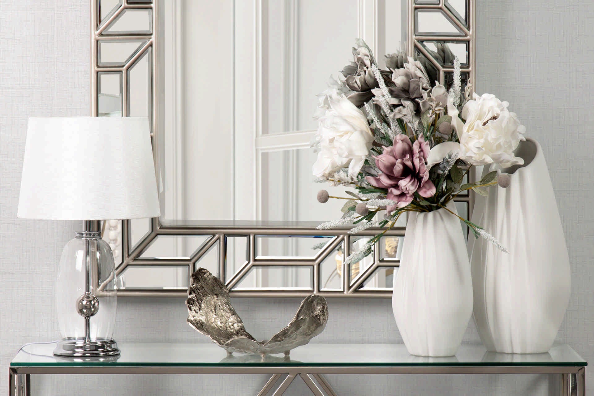 JARRON CERAMICA BLANCO MATE 17x14x34 CM