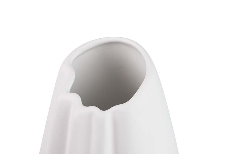 JARRON CERAMICA BLANCO MATE 17x14x34 CM