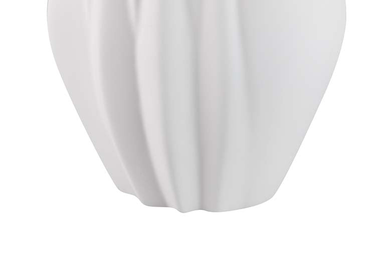 JARRON CERAMICA BLANCO MATE 17x14x34 CM