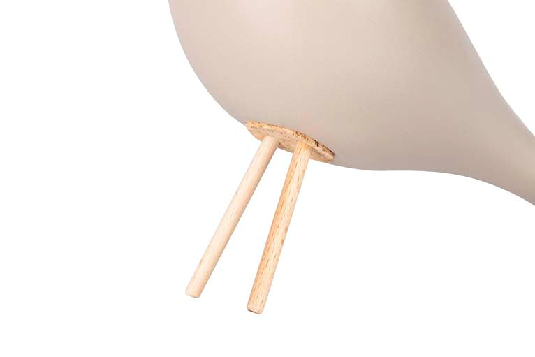 PAJARO CERAMICA BEIGE 24x10x20 CM