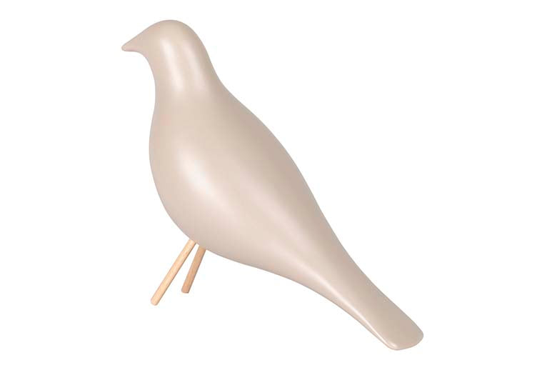 PAJARO CERAMICA BEIGE 24x10x20 CM