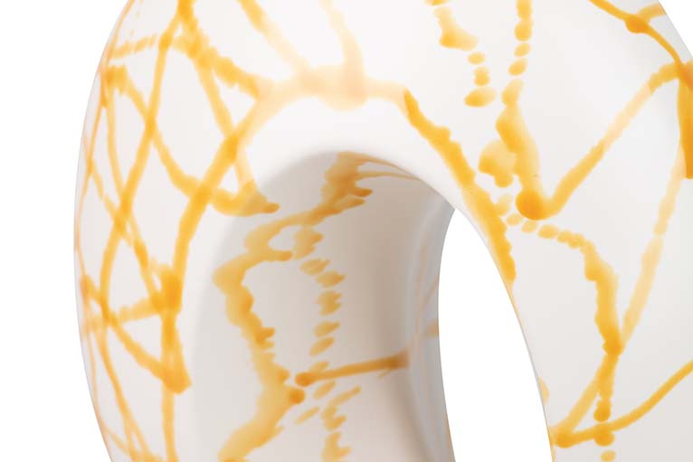 JARRON CERAMICA BLANCO/AMARILLO 30x17x35 CM