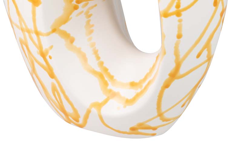 JARRON CERAMICA BLANCO/AMARILLO 30x17x35 CM