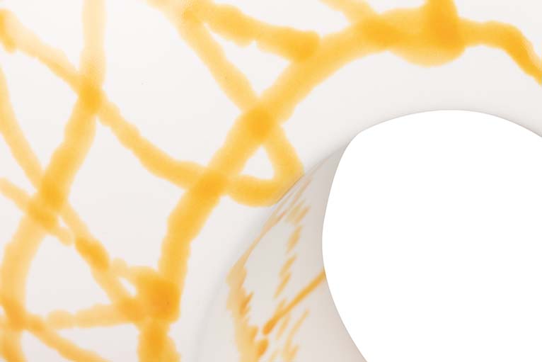 JARRON CERAMICA BLANCO/AMARILLO 30x17x35 CM