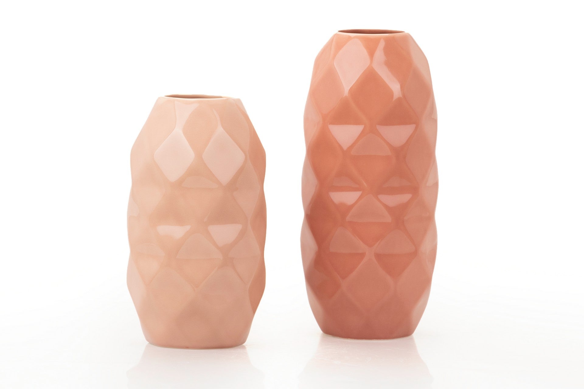 PINK CERAMIC VASE 17x17x30 CM