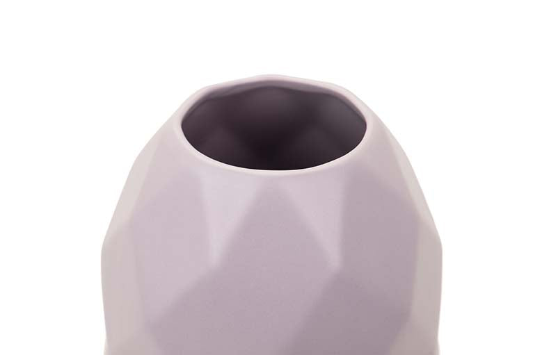 VASO DE CERÂMICA ROXO FOSCO 17x17x37 CM