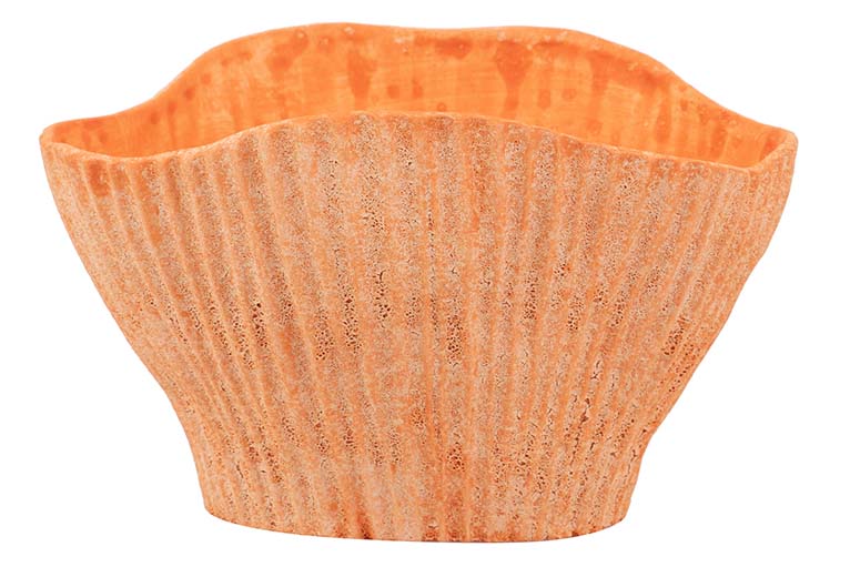 CENTRO DE MESA CERAMICA NARANJA 26x21x16 CM