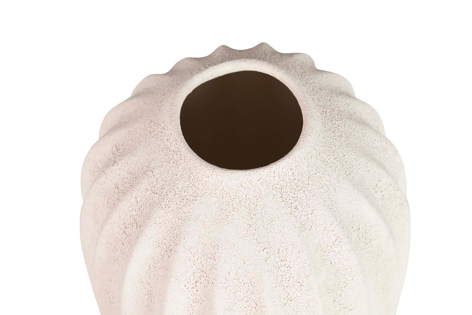 FLORERO CERAMICA BEIGE 17x17x30 CM