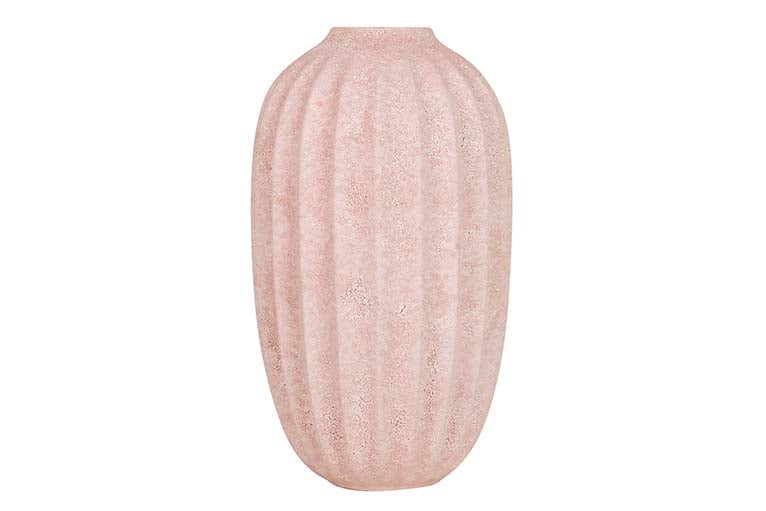 VASO DE CERÂMICA ROSA 17x17x30 CM