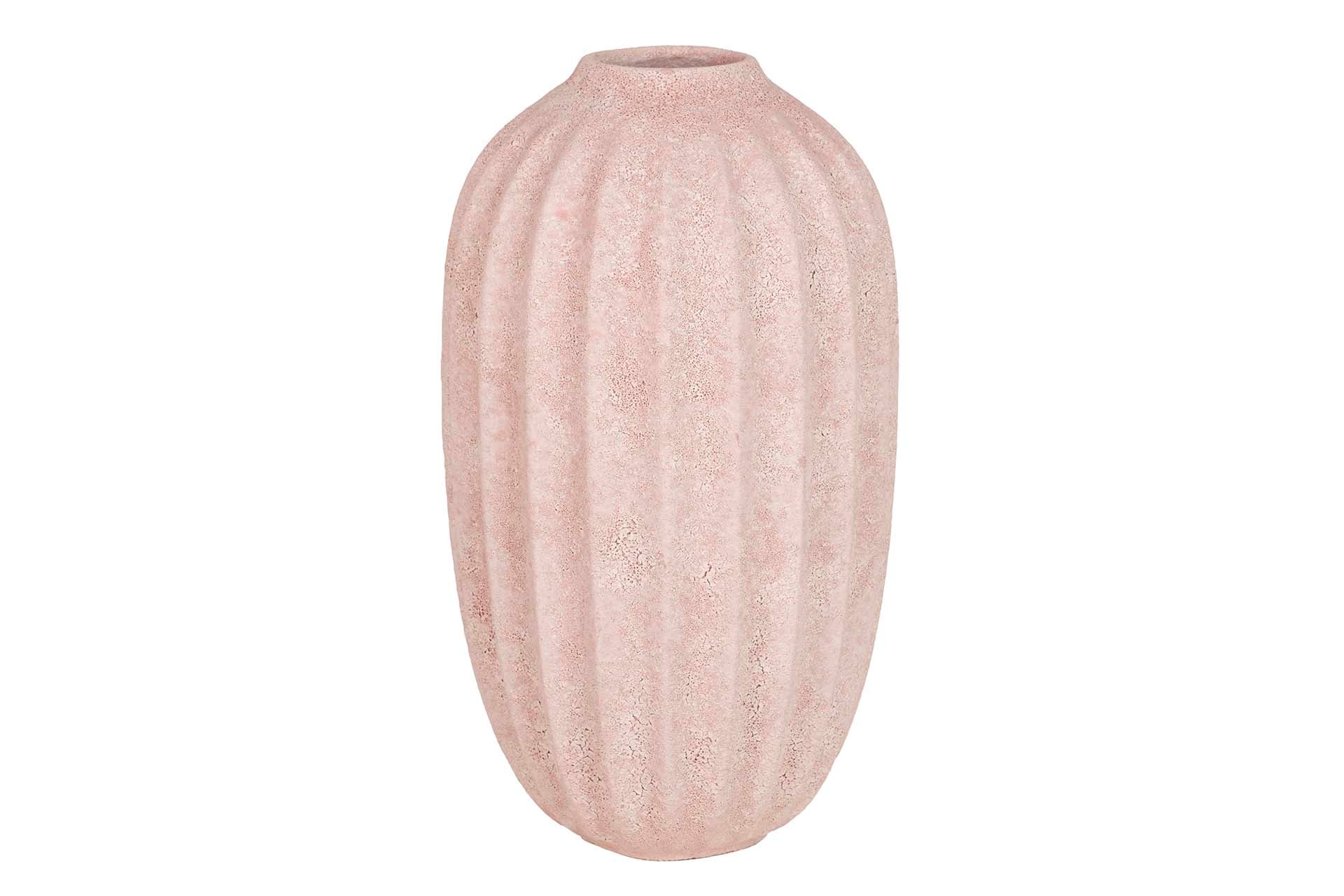 VASO DE CERÂMICA ROSA 17x17x30 CM