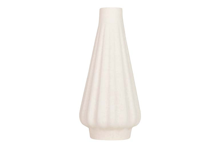 VASO DE CERÂMICA BEGE 17x17x34 CM