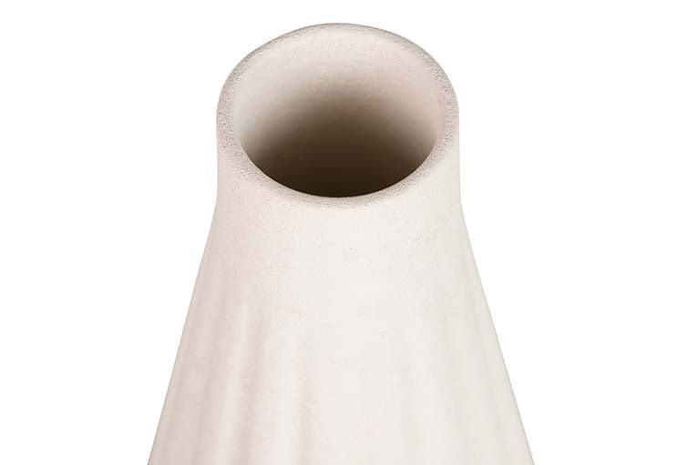 VASO DE CERÂMICA BEGE 17x17x34 CM