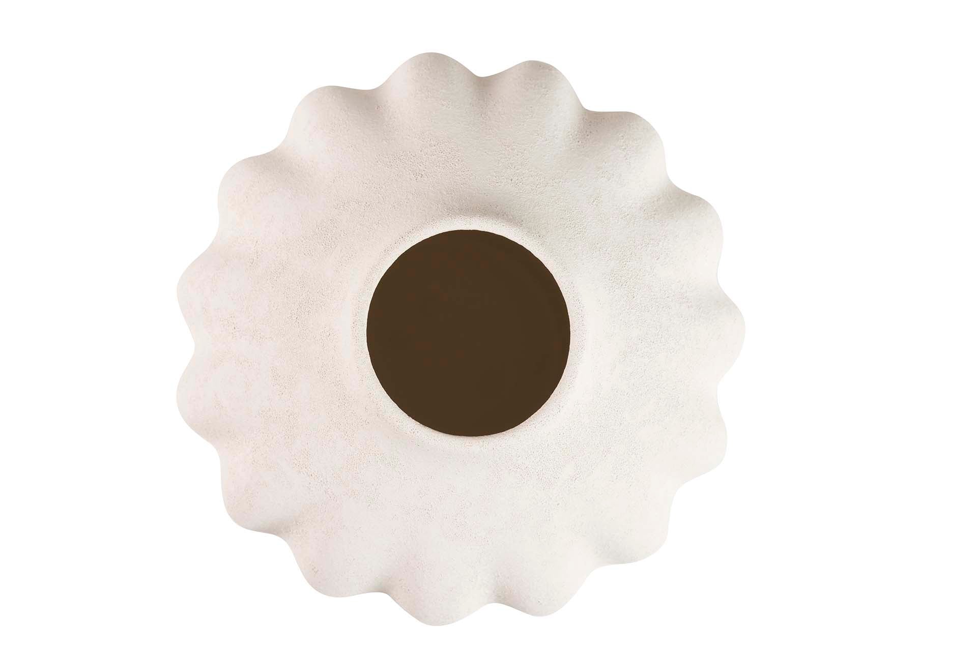 FLORERO CERAMICA BEIGE 20x20x30 CM