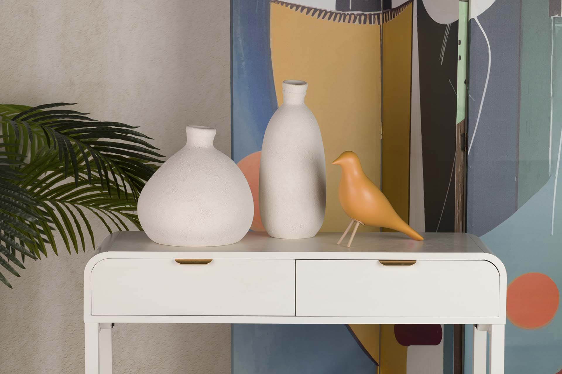 JARRON CERAMICA BEIGE 16x16x37 CM