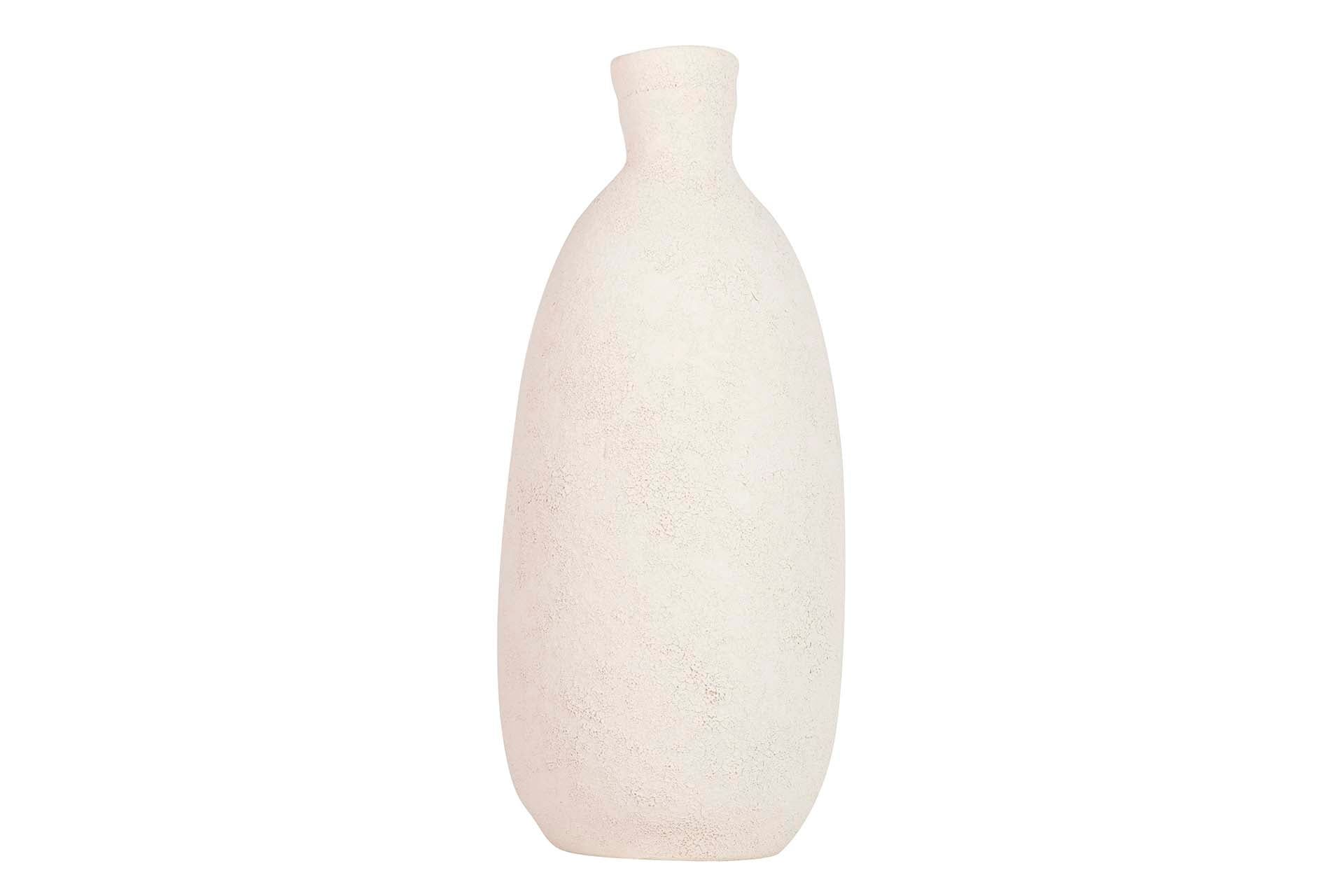 BEIGE CERAMIC VASE 16x16x37 CM
