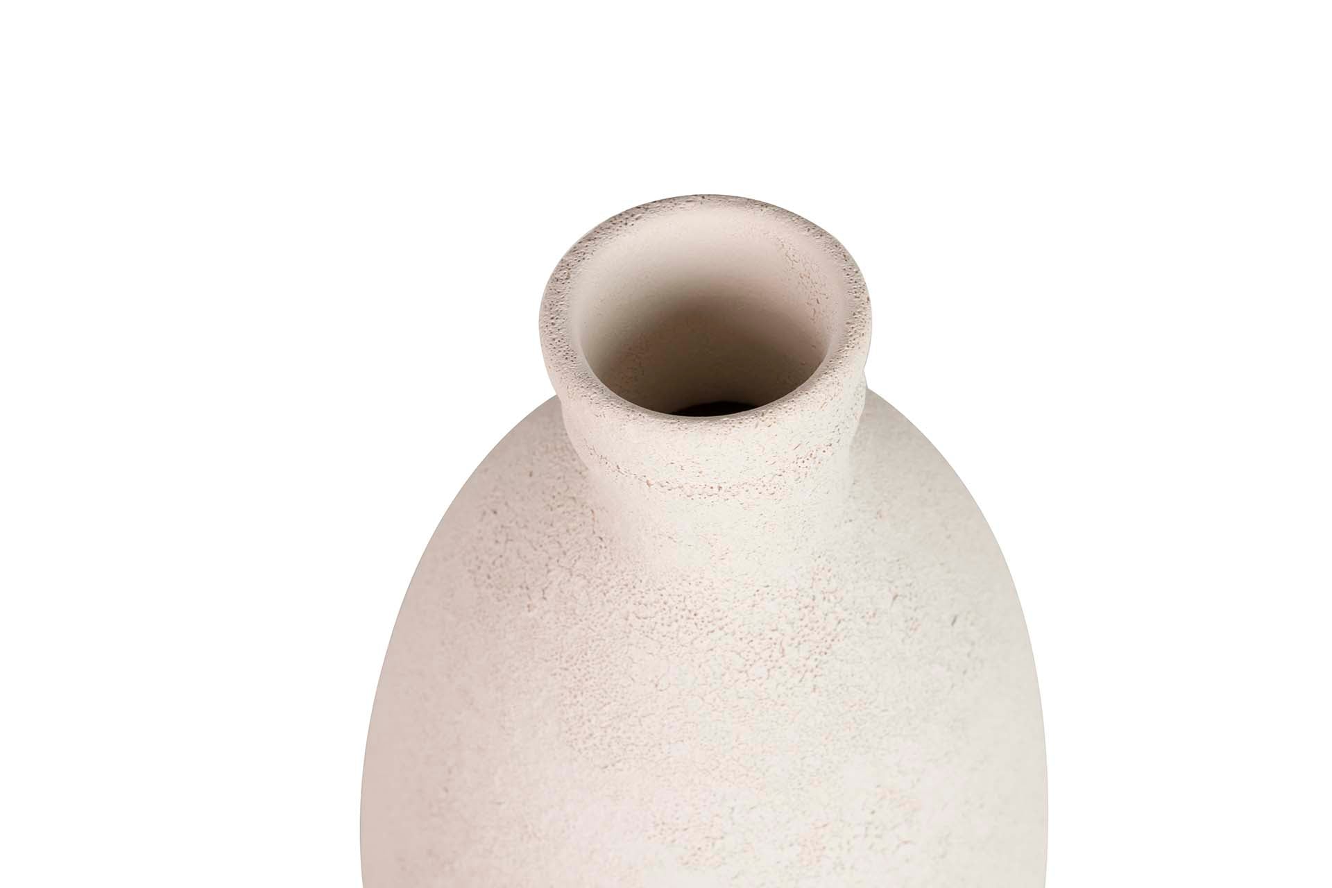 BEIGE CERAMIC VASE 16x16x37 CM