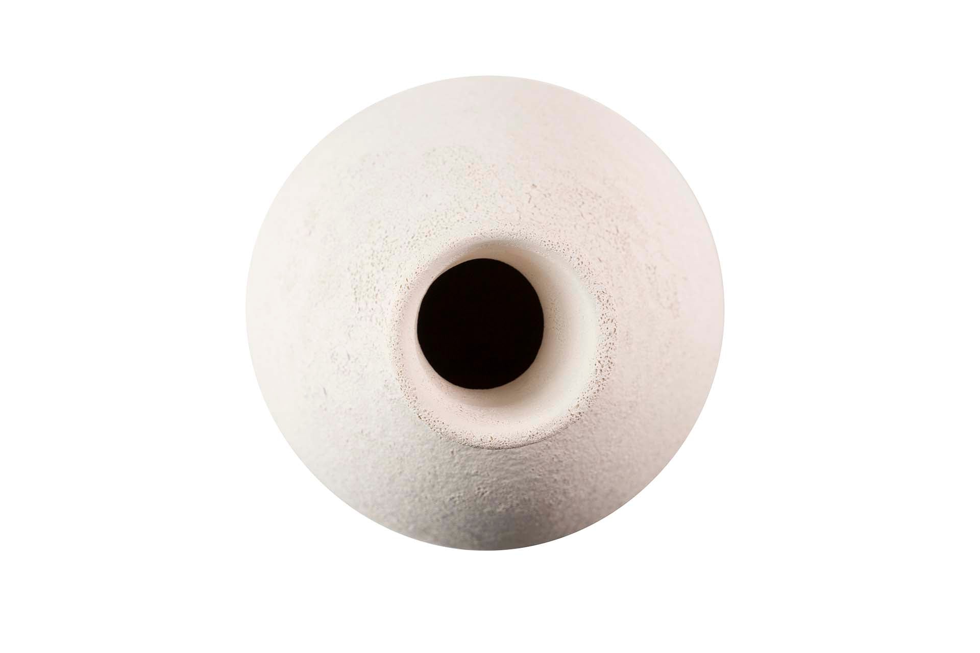 BEIGE CERAMIC VASE 16x16x37 CM