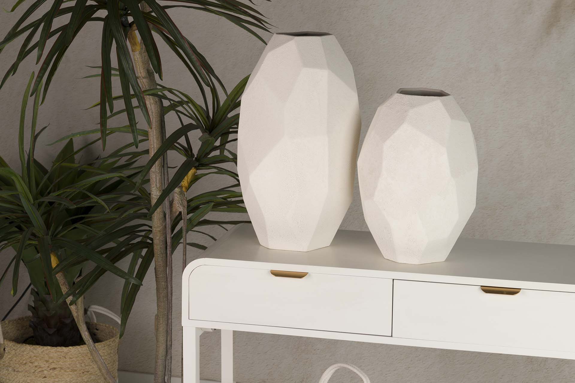 BEIGE CERAMIC VASE 25x25x36 CM