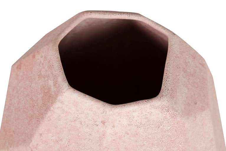 JARRON CERAMICA ROSA 27x27x48 CM