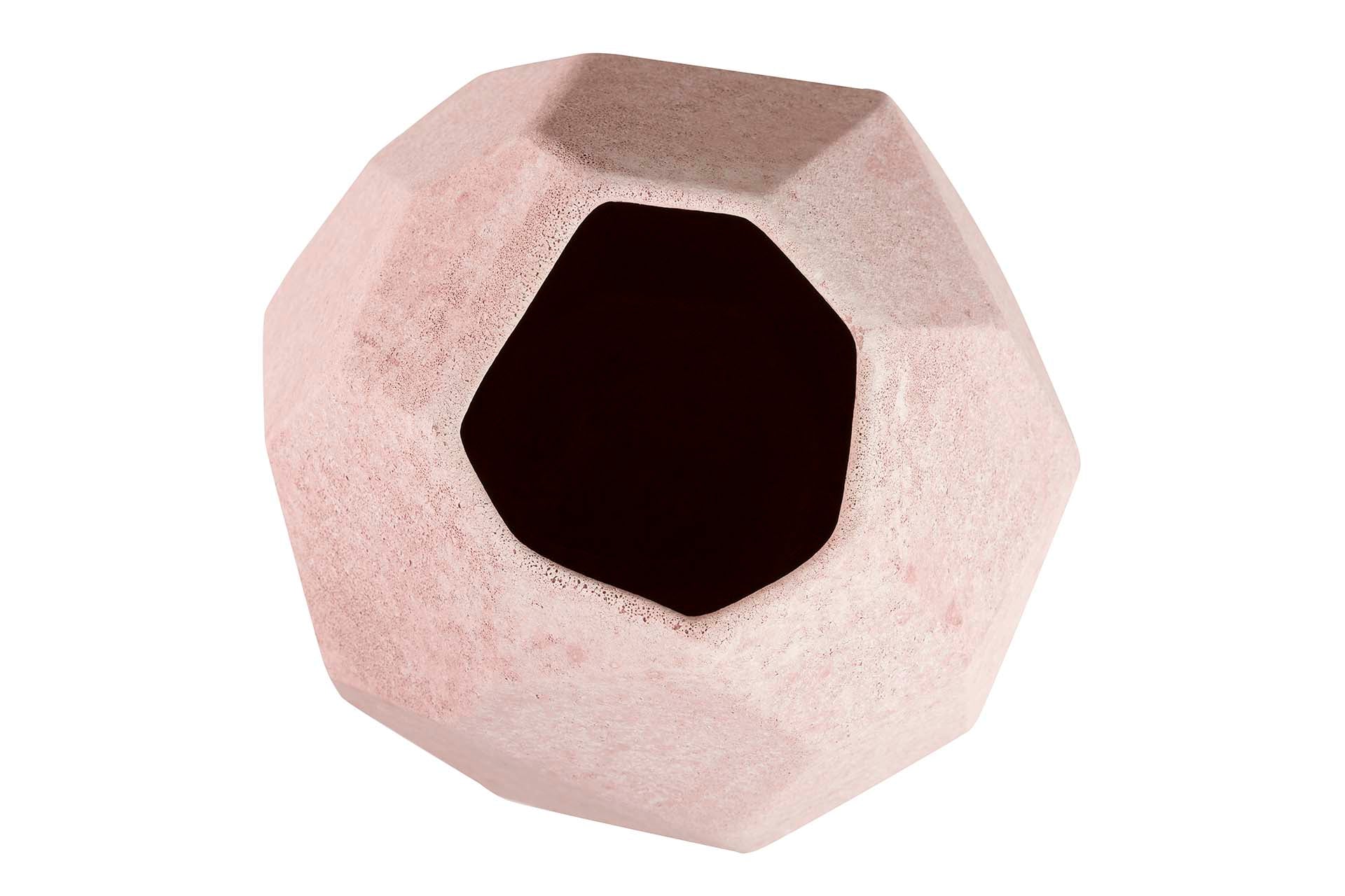 PINK CERAMIC VASE 27x27x48 CM