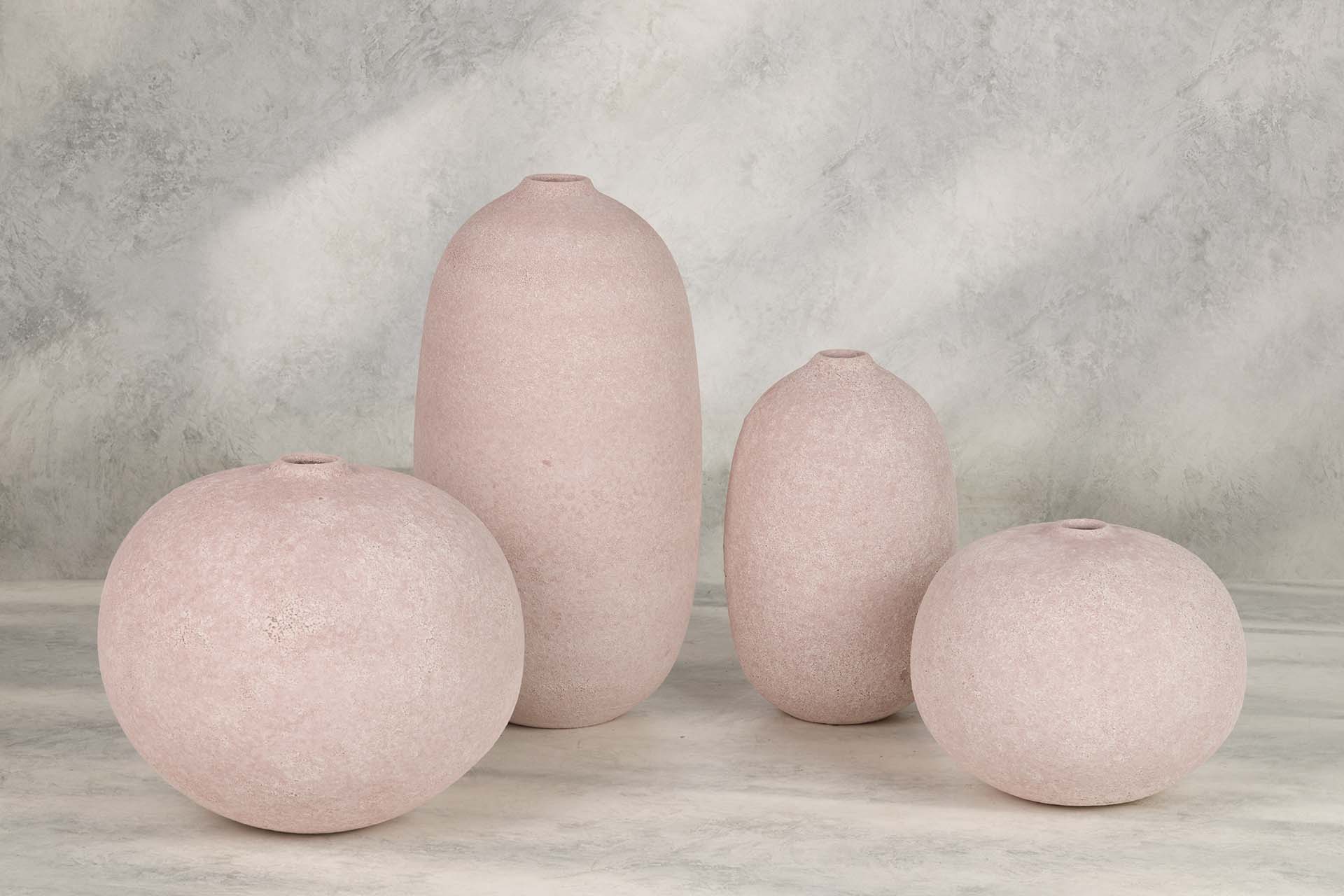 PINK CERAMIC VASE 28x28x25 CM