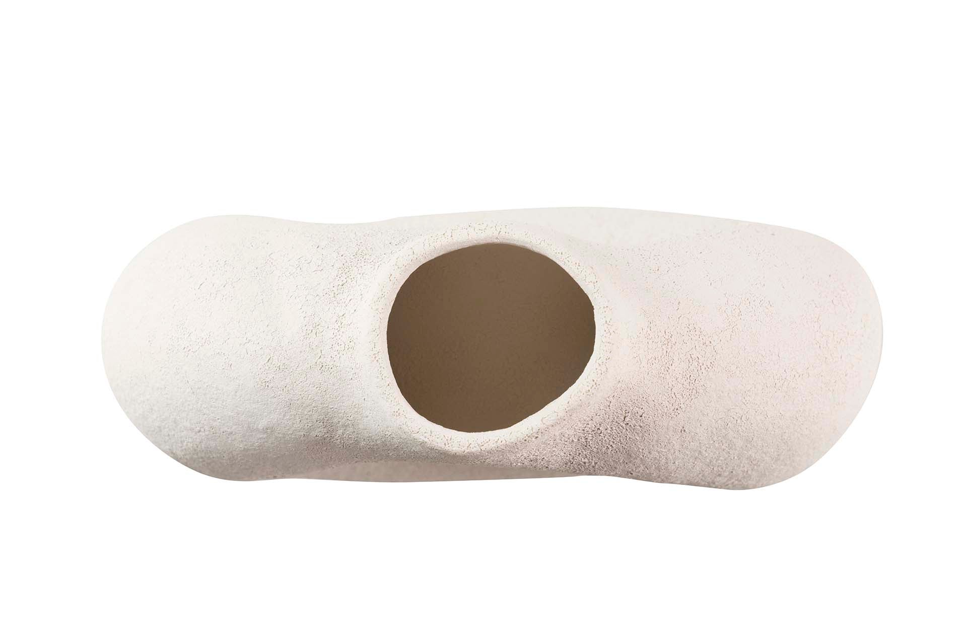 FLORERO CERAMICA BEIGE 26x9x27 CM