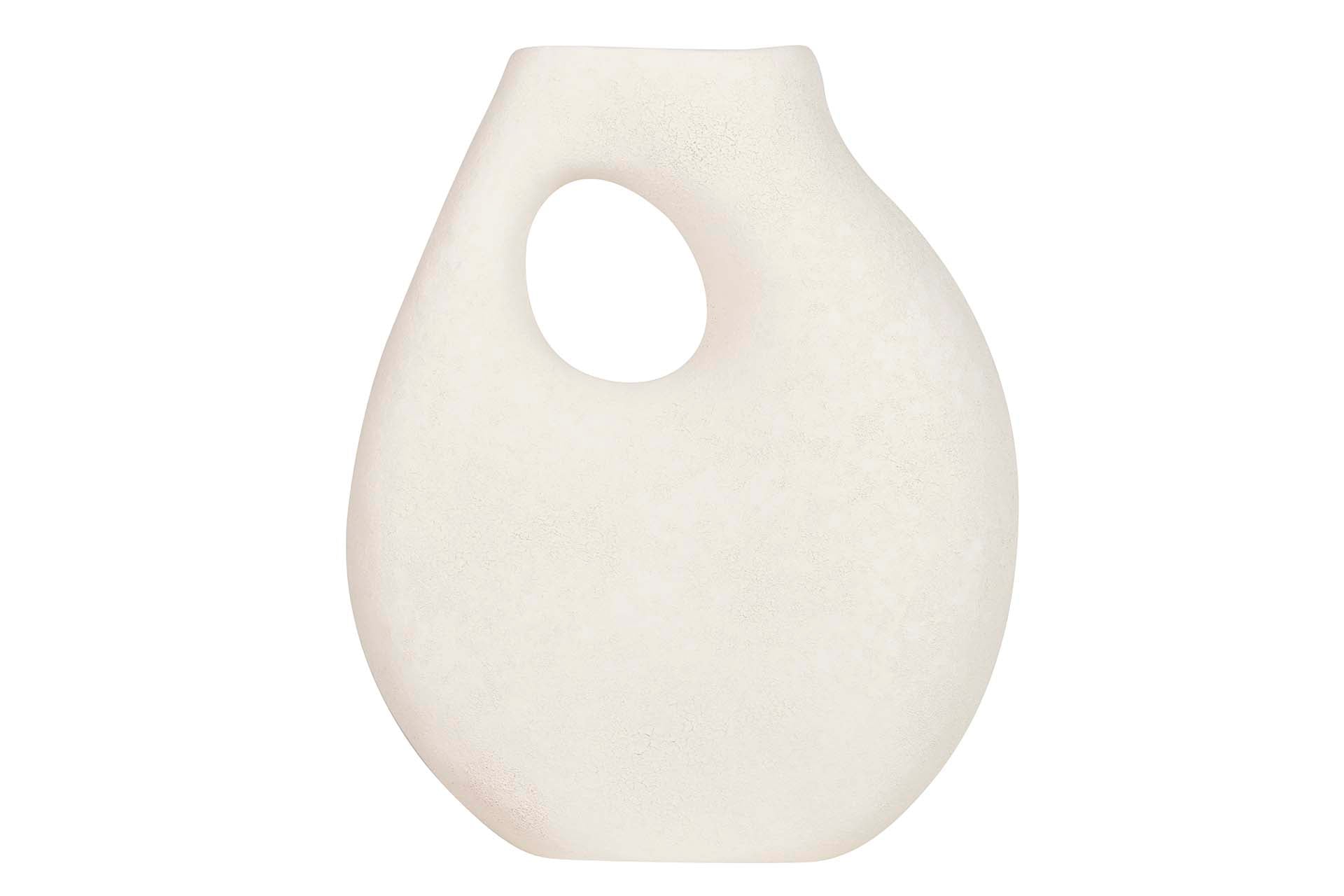BEIGE CERAMIC VASE 25x12x30 CM
