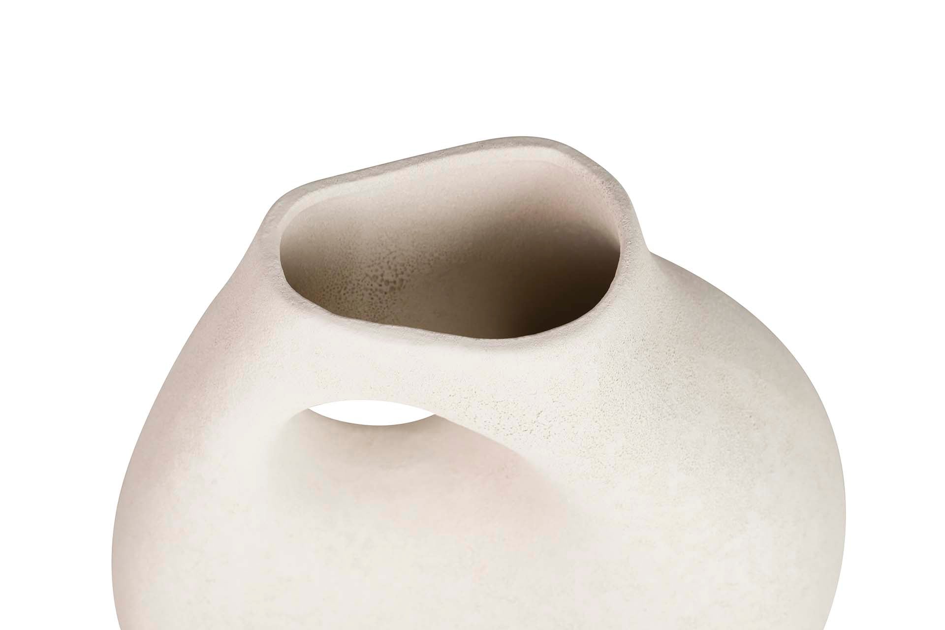 BEIGE CERAMIC VASE 25x12x30 CM