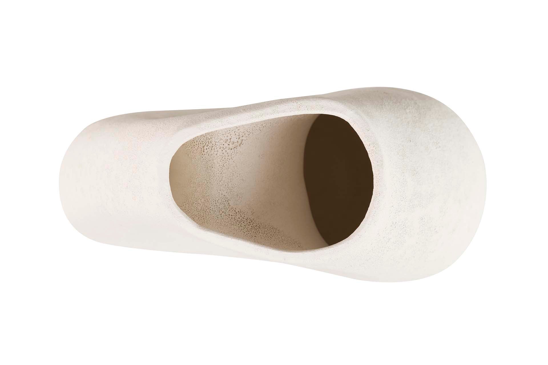 FLORERO CERAMICA BEIGE 25x12x30 CM