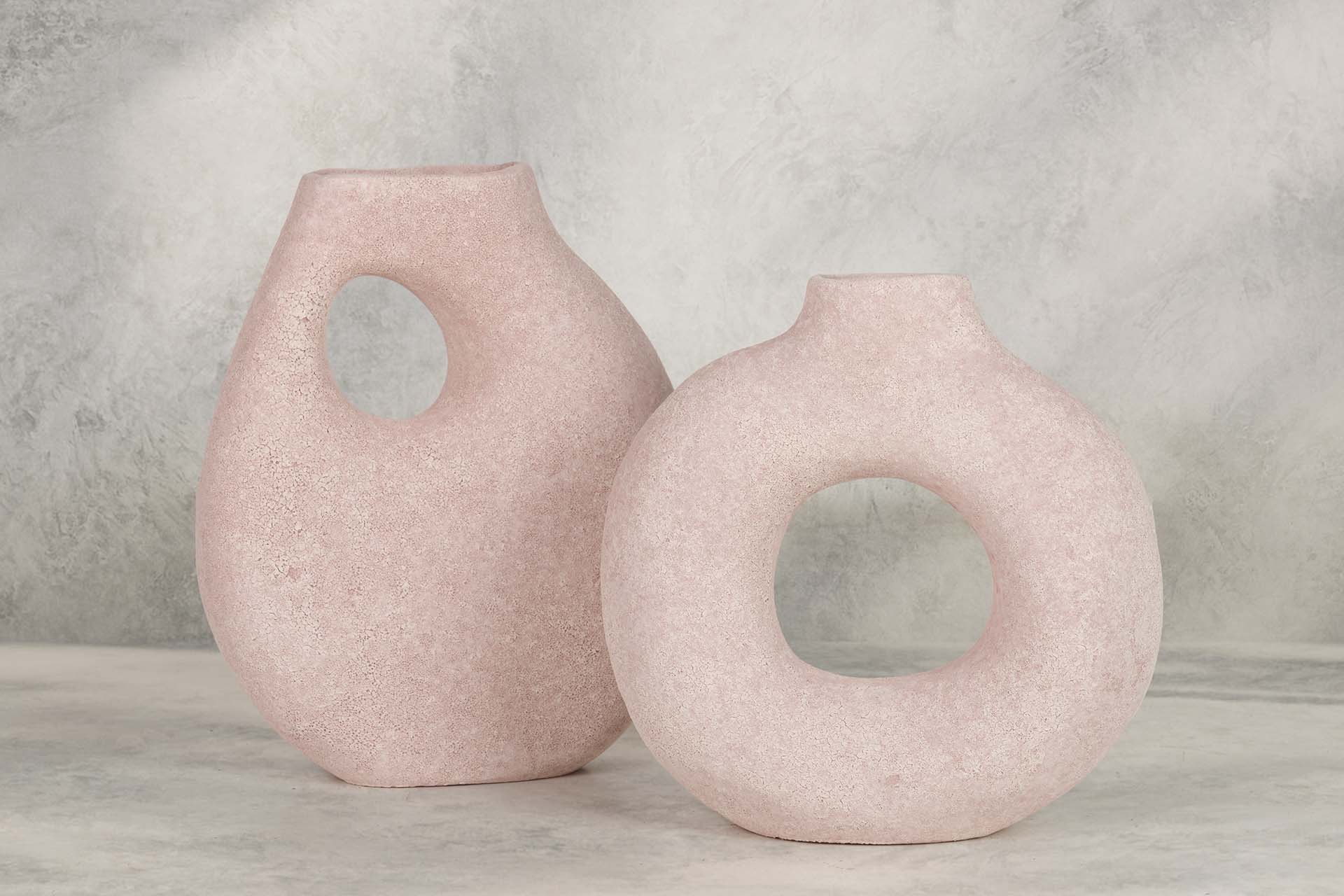 JARRON CERAMICA ROSA 25x12x30 CM
