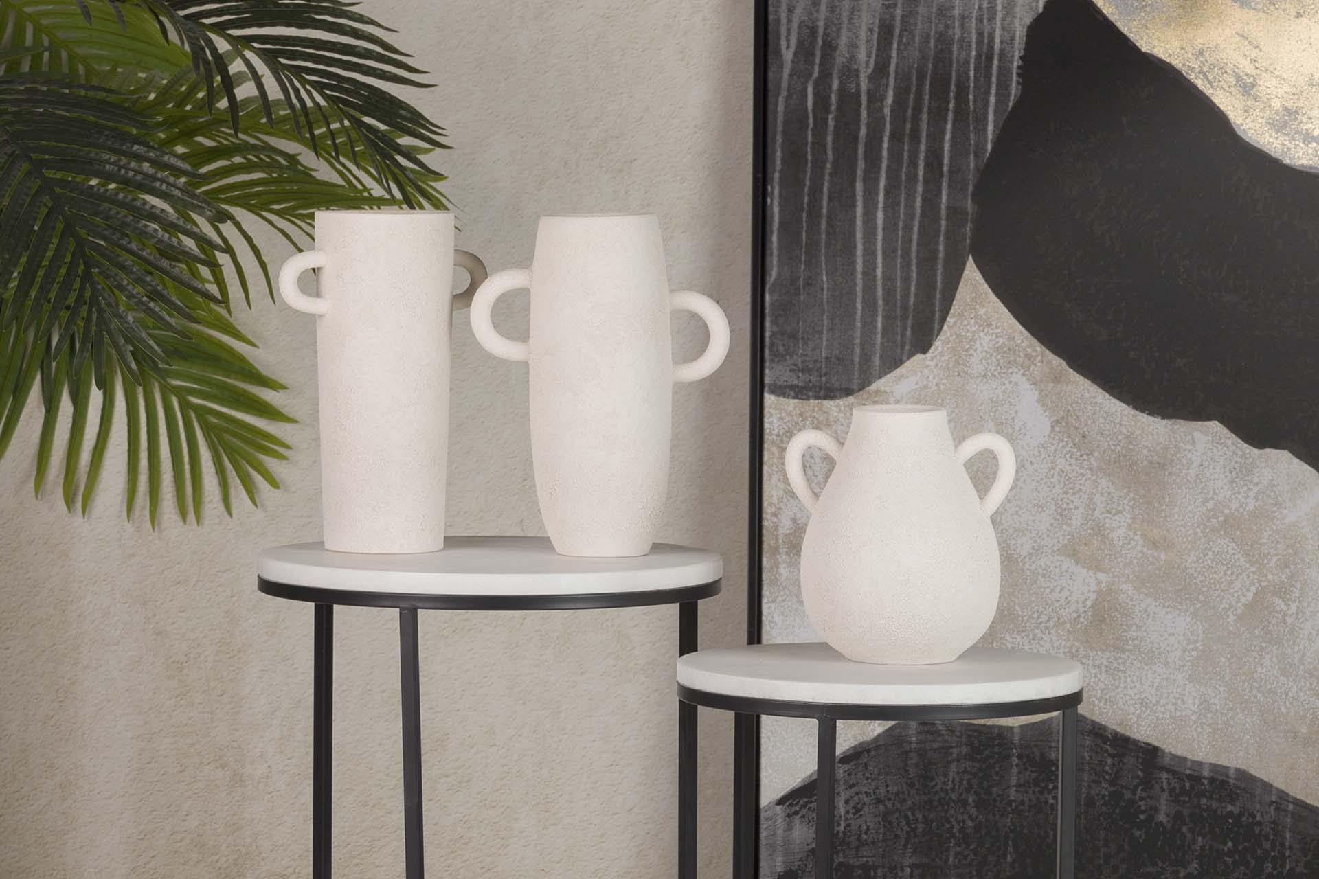 BEIGE CERAMIC VASE 24x11x30 CM