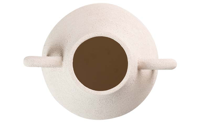 BEIGE CERAMIC VASE 20x17x22 CM