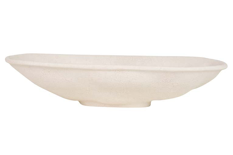 CENTRO DE MESA CERAMICA BEIGE 40x23x8 CM