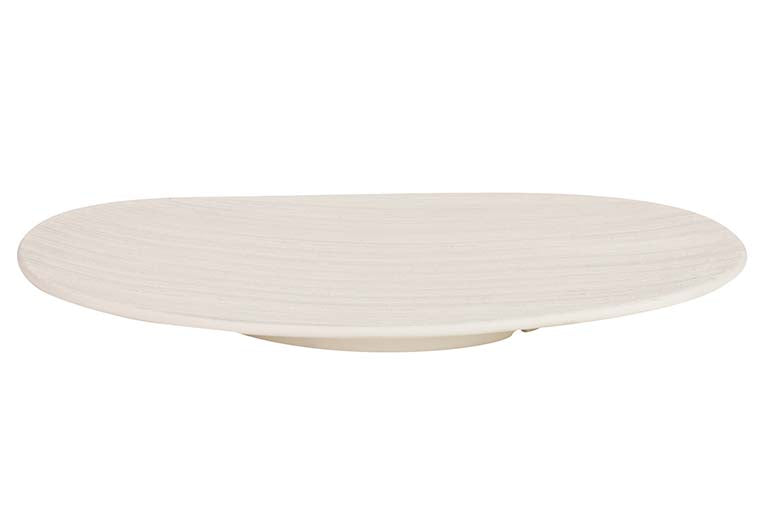 CENTRO DE MESA CERAMICA BEIGE 39x25x4 CM