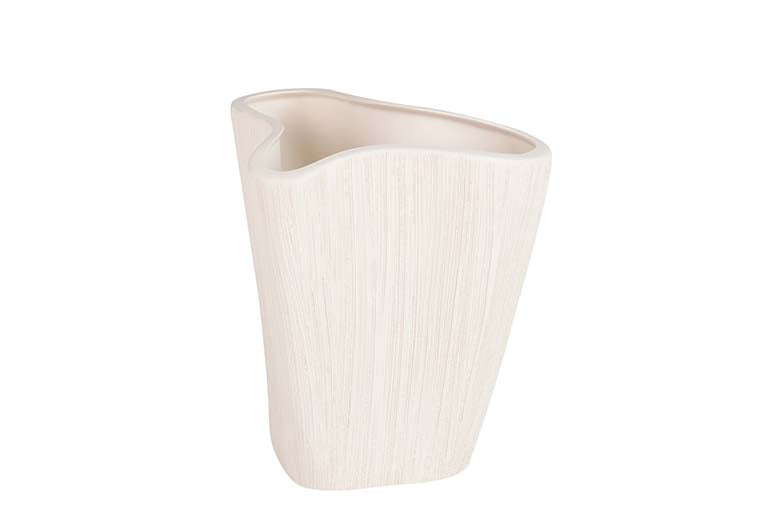 JARRON CERAMICA BEIGE 30x21x26 CM