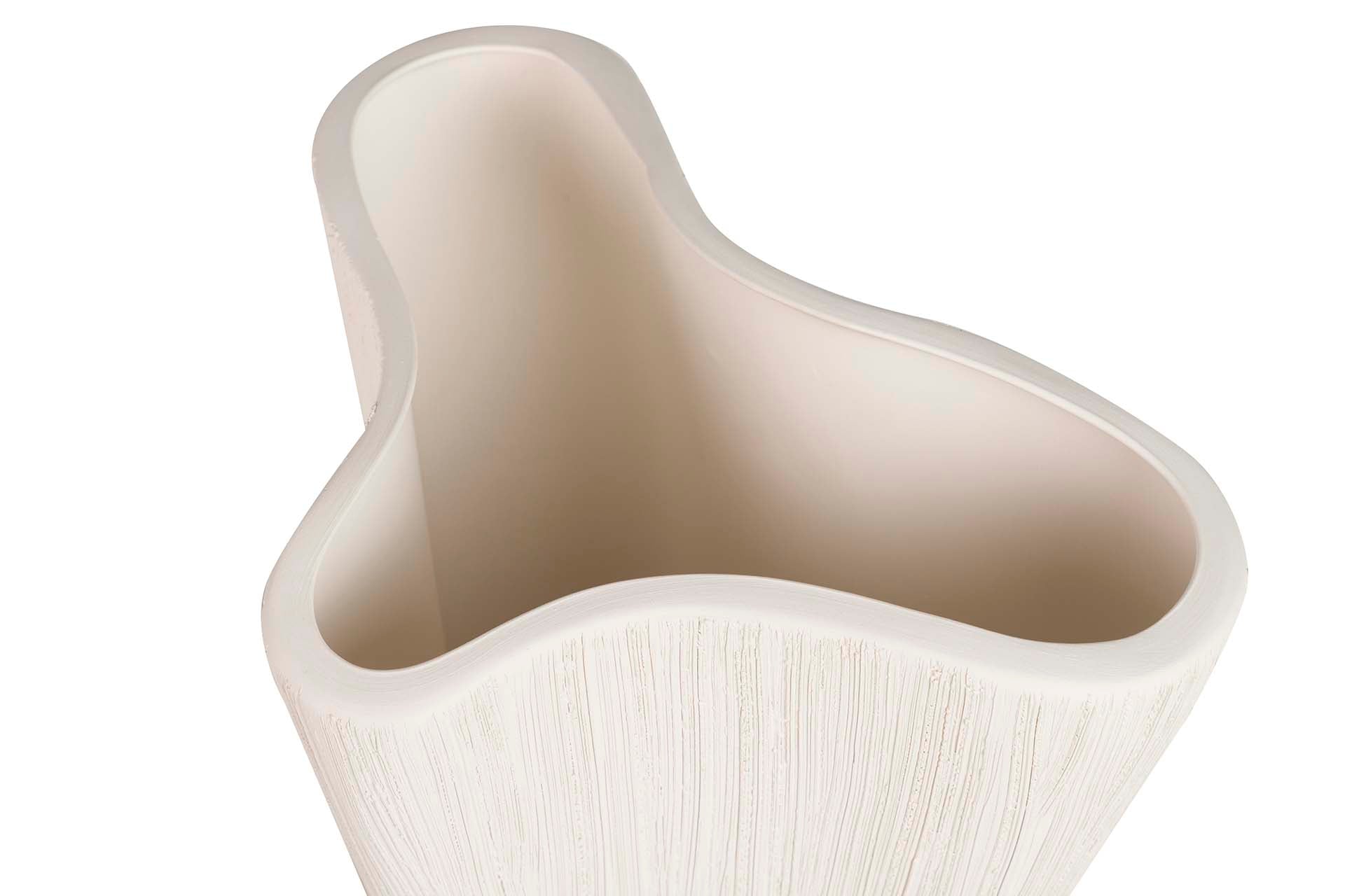 BEIGE CERAMIC VASE 30x21x26 CM