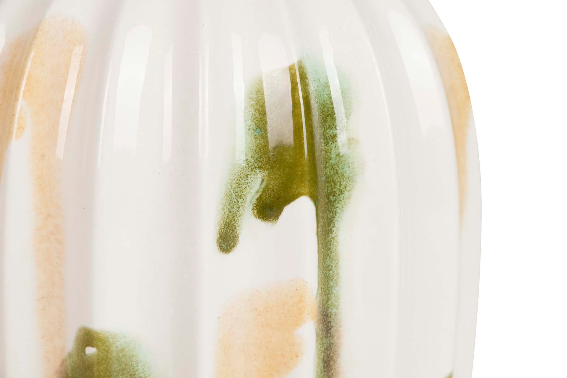JARRON CERAMICA VERDE AMARILLO 17x17x28 CM
