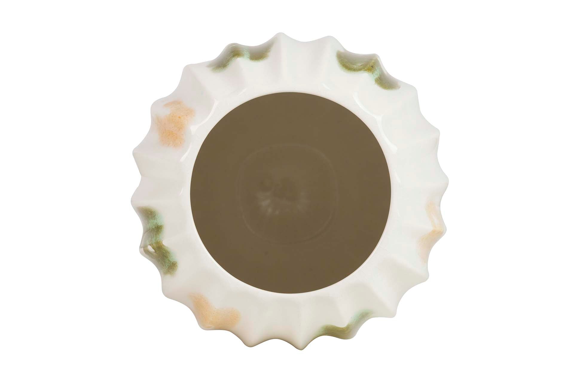 JARRON CERAMICA VERDE AMARILLO 17x17x28 CM