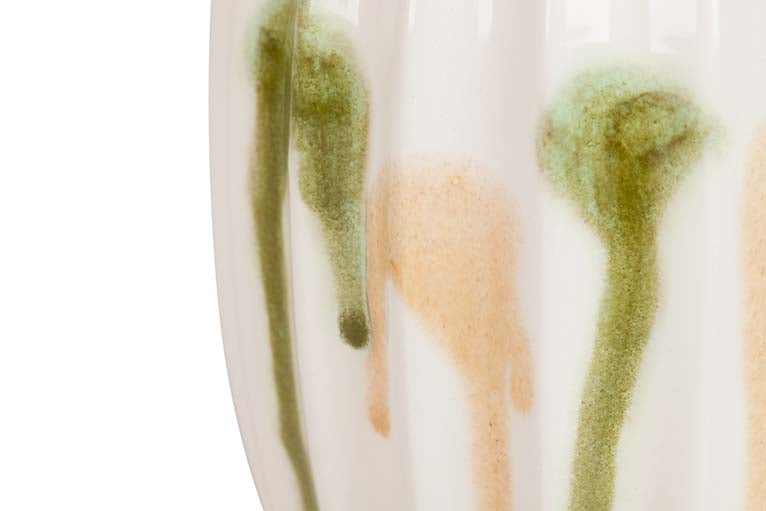 JARRON CERAMICA VERDE AMARILLO 17x17x22 CM