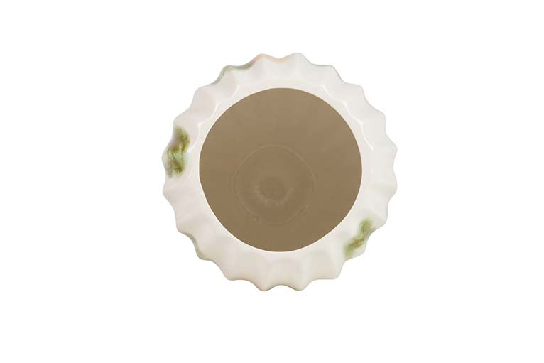 JARRON CERAMICA VERDE AMARILLO 17x17x22 CM