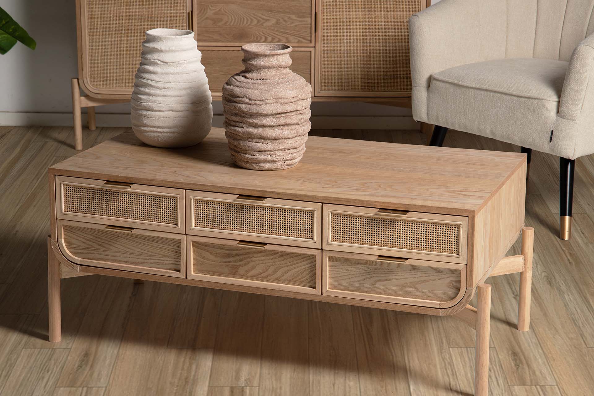 JARRON CERAMICA BEIGE 22x22x29 CM