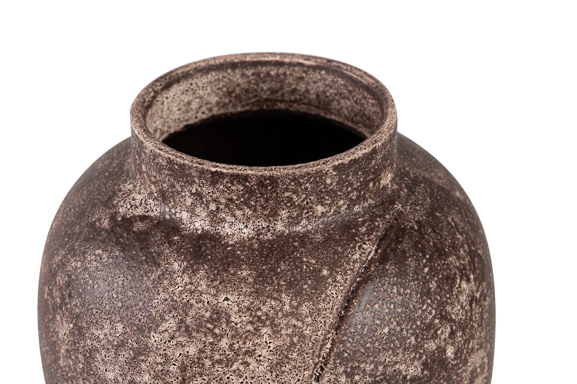 JARRON CERAMICA CARA MARRON 19x19x30 CM