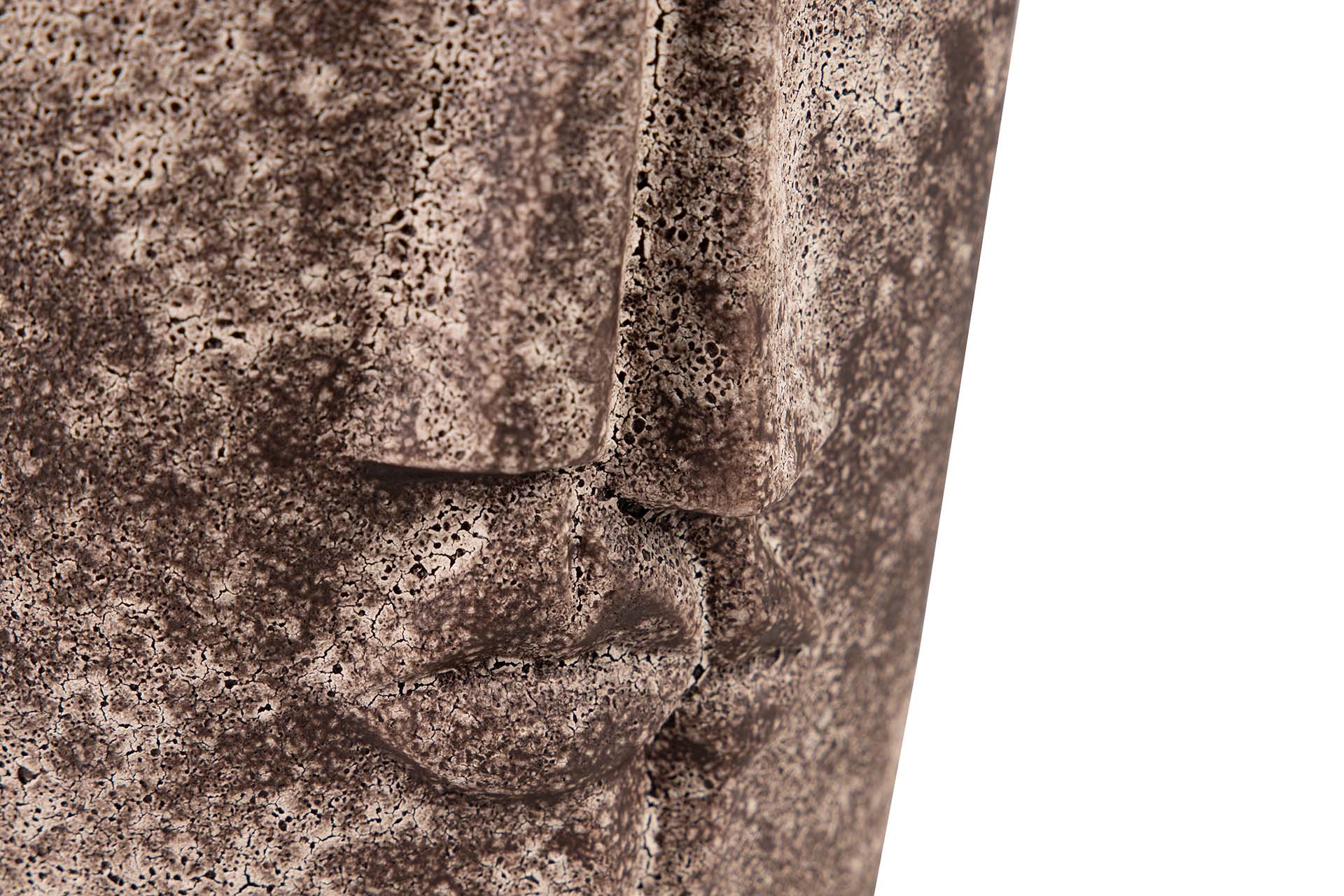 JARRON CERAMICA CARA MARRON 19x19x30 CM