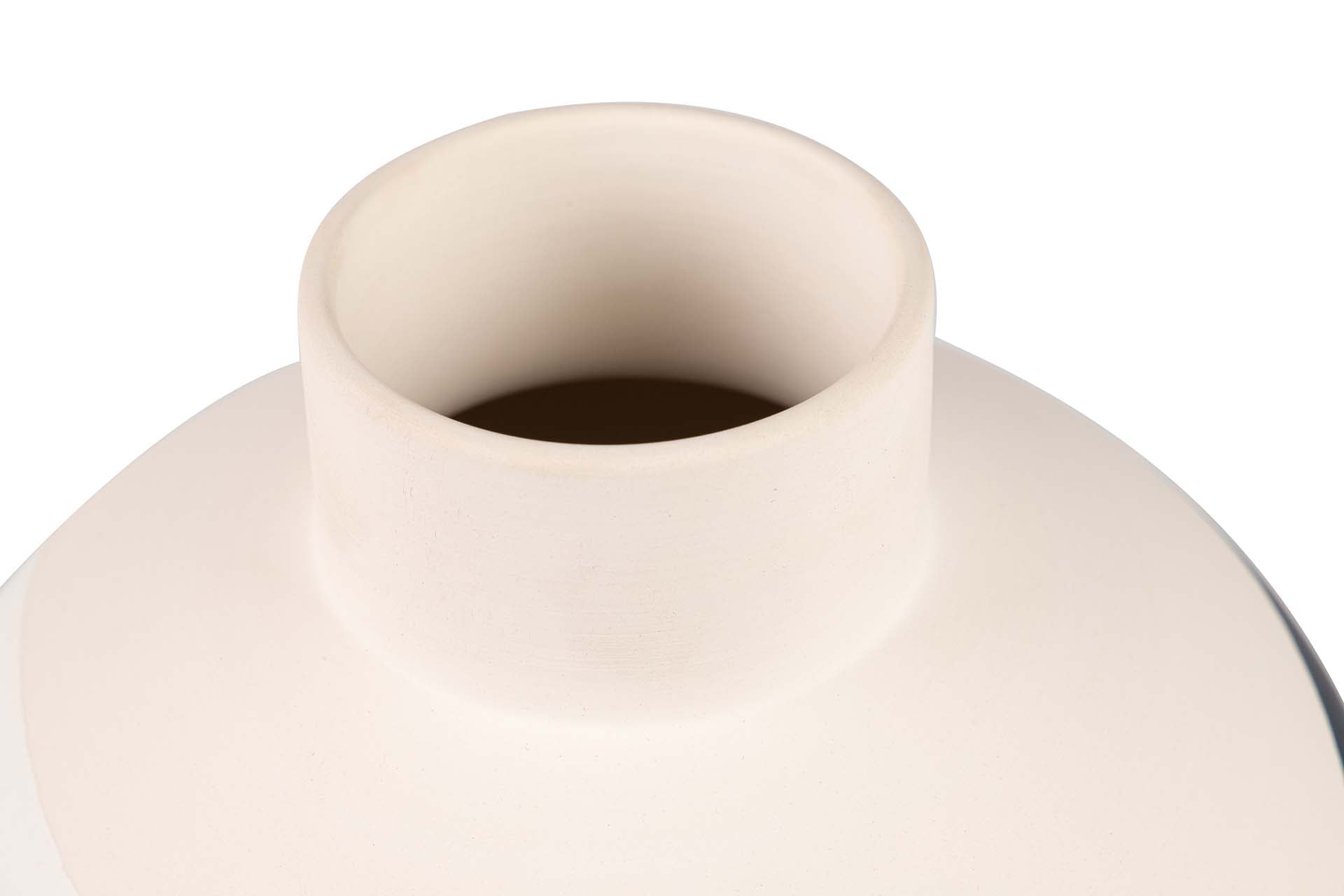 WHITE AND BLUE CERAMIC VASE 24x24x26 CM