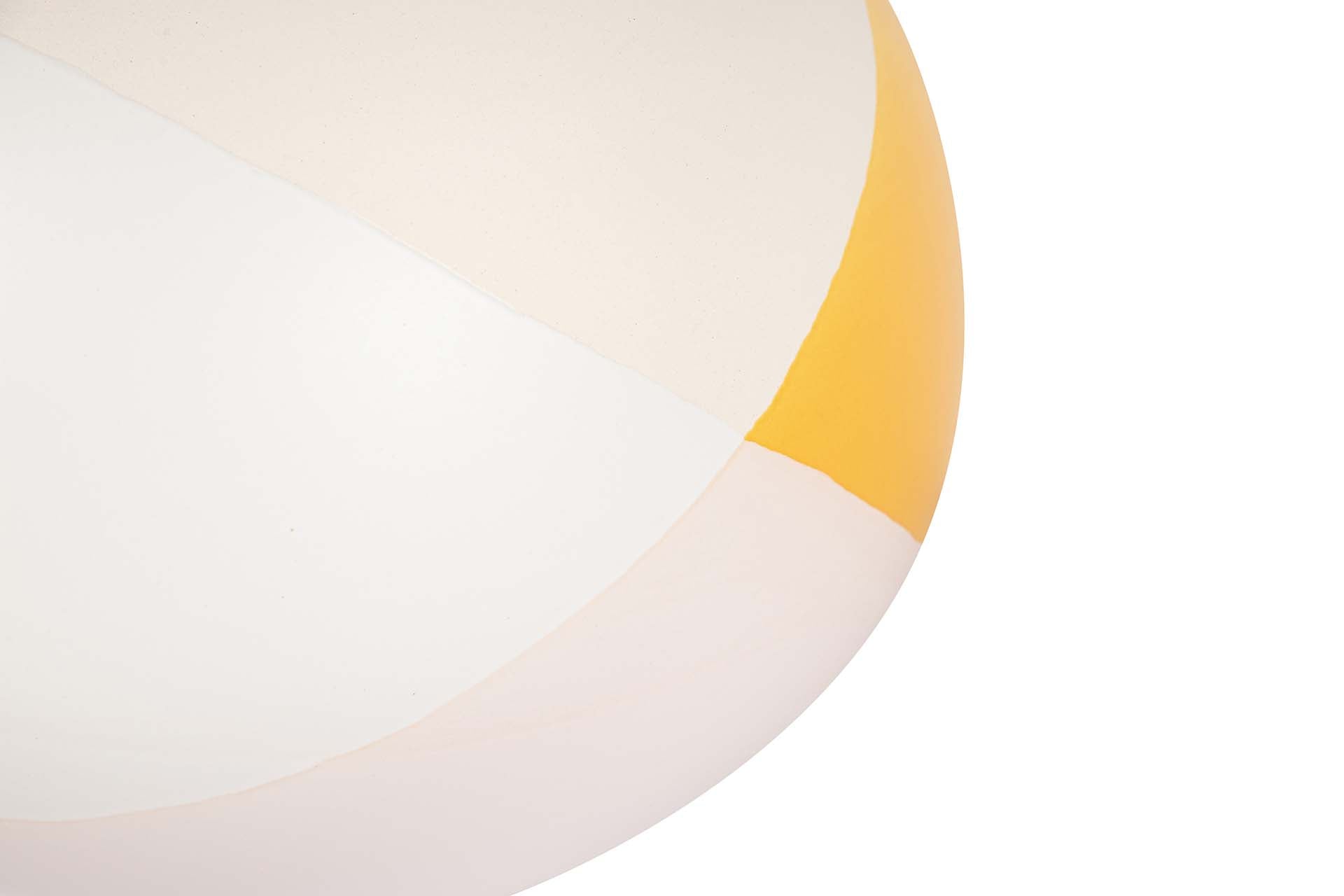 BEIGE YELLOW CERAMIC VASE 22x22x23 CM